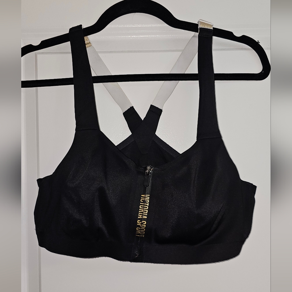 Victoria Secret Knockout Black Sports Bra with Gold